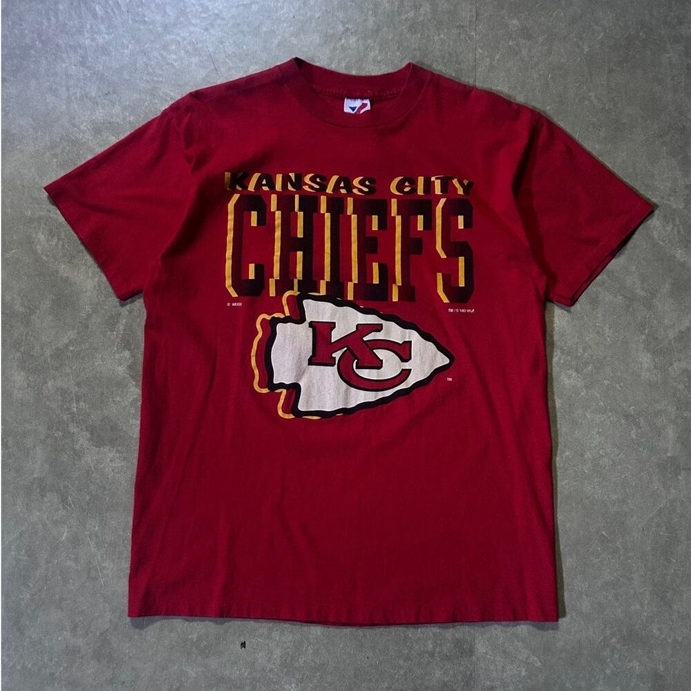 90's Vintage Kansas City Chiefs Red T-Shirt -L